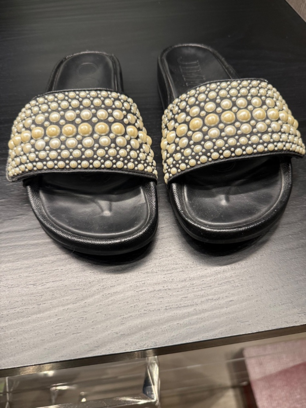 Jimmy Choo Fitz Slides - Black - Size 7